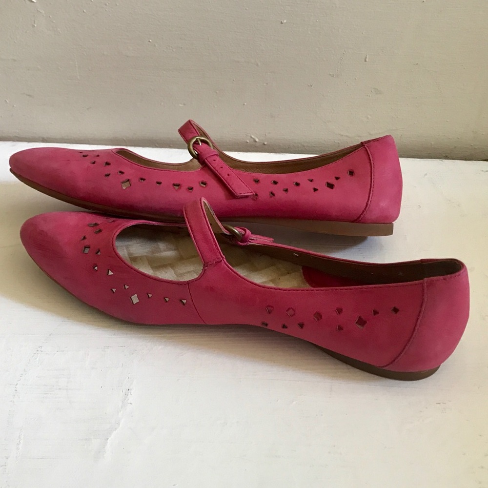 Born pink perforated leather Mary Jane flats 8.5 - Picture 6 of 6